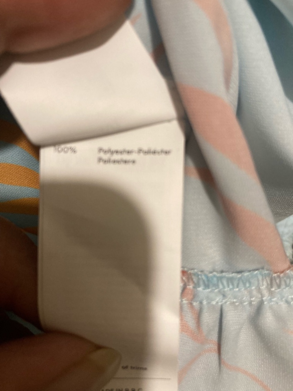 CUPSHE Light Blue Tropical Palm Wrap Romper with Orange Leaves - Picture 4 of 10
